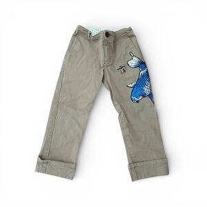 Rare - Gucci Children's Gabardine Pant with UFO and Fish
